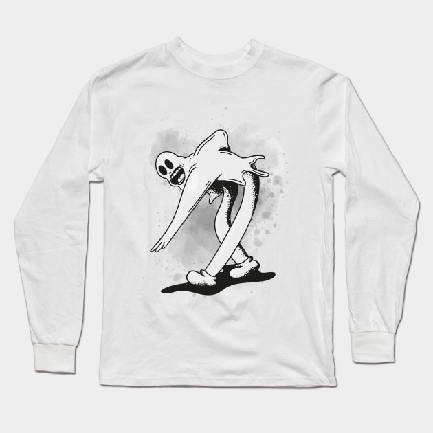 dancing ghost Long Sleeve T-Shirt by PaperHead